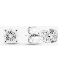 T.H.Baker - 9Ct 0.75Ct Round Cut Diamond Stud Earrings The2534-75 (Wg) - Lyst