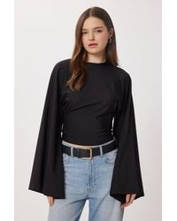 Happiness İstanbul - Crew Neck Long Sleeve Blouse - Lyst