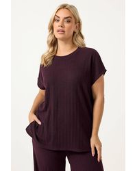 Yours - Short Sleeve Knitted T-Shirt - Lyst