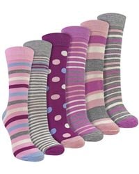 Sock Snob - 6 Pack Bamboo Socks Soft Breathable Patterned Everyday Socks - Lyst