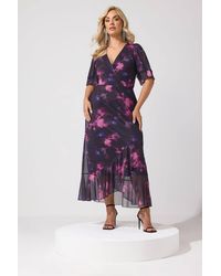 Yours - Midi Wrap Dress - Lyst