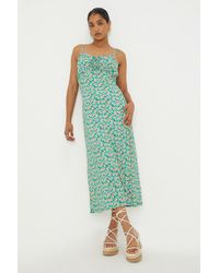 Dorothy Perkins - Multi Floral Strappy Tie Front Midi Dress - Lyst