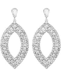 Jon Richard - Silver Plated Crystal Statement Navette Diamante Earrings - Lyst