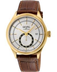 Gevril - Empire Italian Leather Swiss Automatic Eta 2895 Watch - Lyst