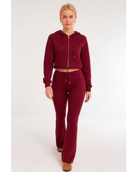 Stylewise - Cropped Zip Hoodie & Flared Trouser Set - Lyst