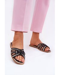 Love Lace - Classic Flat Interwoven Strap Flip Flops For Summer Comfort - Lyst