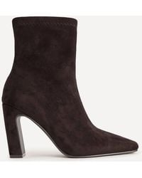 Linzi - Series Faux Suede Heeled Ankle Boots - Lyst