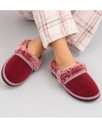AJVANI - Flat Faux Fur Mules Comfort Slippers - Lyst