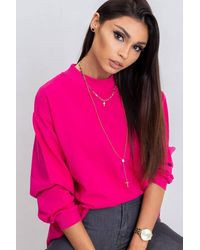 Love Lace - Cotton Long Sleeve Stand Collar Sweatshirt Style 169757 - Lyst
