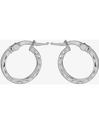 T.H.Baker - Sterling 10Mm Diamond Cut Hoop Earrings 8.51.1649 - Lyst
