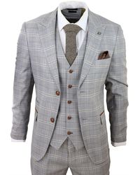 Paul Andrew - Light 3 Piece Velvet Trims Tailored Fit Suit - Lyst