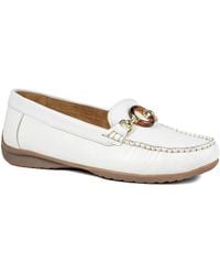 Pavers - Leather Slip On Moccasin Shoe - Lyst
