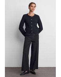 Dilvin - Wide-Leg Crepe Trousers With Drawstring Waist - Lyst