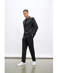 Burton - Relaxed Fit Black Double Breasted Suit Jacket - Lyst