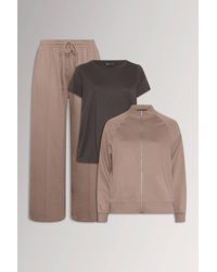Yours - 3 Pack Zip Through Funnel Neck Set - Lyst