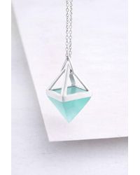 Otis Jaxon London - Geometric Multi Gemstone Pyramid Necklace - Lyst