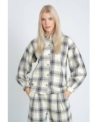 Native Youth - Cotton Checked Long Sleeve Button-Up Shirt - Lyst
