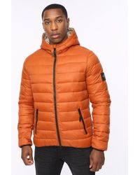 Crosshatch - Gattering Lightweight Hooded Quilted Puffer Jacket - Lyst