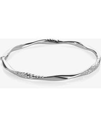 T.H.Baker - 9Ct Diamond Cut Twist Bangle Bn374 - Lyst