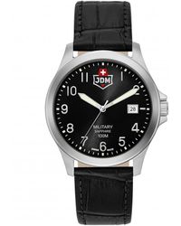 JDM MILITARY - Alpha I Black Dial Black Leather Stainless Steel Watch - Jdm-wg001-01 - Lyst