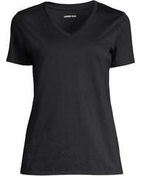 Lands' End - Supima Short Sleeve V-Neck T-Shirt - Lyst