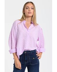 Liquorish - Dobby Chiffon Oversized Shirt - Lyst