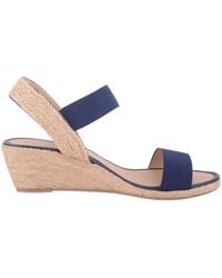 Absolute Footwear - Wedged Elasticated Strap Woven Contrast Colour Sandals - Lyst