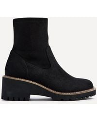 Linzi - Trish Faux Suede Wedged Heel Ankle Boot - Lyst