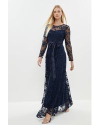 Coast - All Over Embroidered Long Sleeve Maxi Dress - Lyst