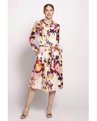 Cutie London - Full Sleeve Abstract Print Shirt Dress - Lyst