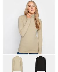 Long Tall Sally - Tall 2 Pack Roll Neck Tops - Lyst