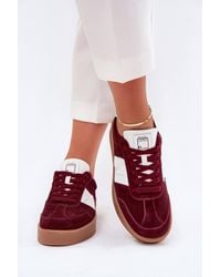 Love Lace - Suede Animal Print Sports Trainers With 6.5Cm Upper - Lyst