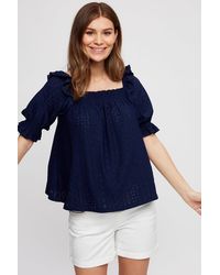 Dorothy Perkins - Maternity Black Broderie Frill Top - Lyst