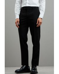 Burton - Slim Fit Black Tuxedo Suit Trousers - Lyst