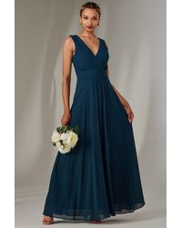 Jolie Moi - Cora Sleeveless Chiffon Maxi Dress - Lyst