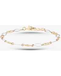 T.H.Baker - 9Ct Two Colour Infinity Link Bracelet Gbr61 - Lyst