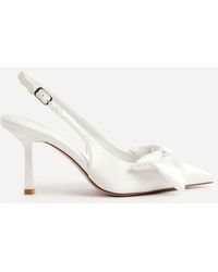 Linzi - Always Bridal Ivory Satin Bow Court Heels - Lyst