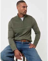 Threadbare - Rib Detail Knitted Quarter Zip Jumper - Lyst