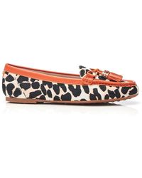 Moda In Pelle - 'famina' Leopard Pony Loafers - Lyst