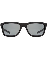 Oakley - Square Matte Dark Grey Prizm Black Polarized Sunglasses - Lyst