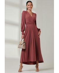 Jolie Moi - Long Sleeve Super Soft Jersey Maxi Dress - Lyst