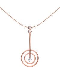 Jewelco London - Rose Princess Cut Cz Crop Circles Necklace - Lyst
