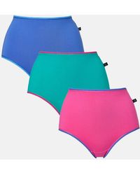 British Boxers - Pack Of Three "Amusements" Cotton Full Briefs - Lyst