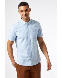 Burton - Blue Short Sleeve Oxford Shirt - Lyst