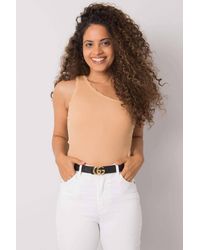 Love Lace - Ribbed One Shoulder Acrylic Top - Lyst