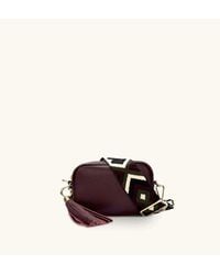 Apatchy London - The Mini Tassel Port Leather Phone Bag With Port & Olive Diamond Strap - Lyst