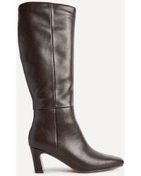 Linzi - Signature Faux Leather Heeled High Leg Boots - Lyst