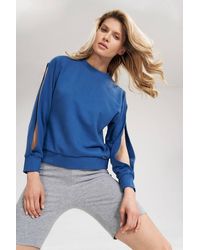 Love Lace - Classic Cotton Sweatshirt With Ribbed Cuffs - Lyst