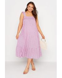 Yours - Frill Tiered Maxi Dress - Lyst