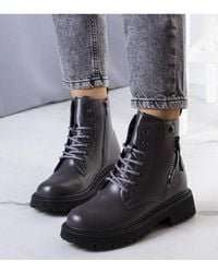 Love Lace - Insulated Trapper Boots With Fur Lining & Rubber Sole - Lyst